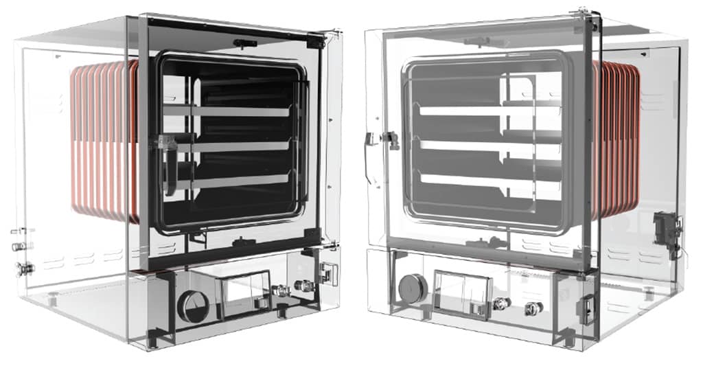 Vacuum Oven's 4-sided Jacketed Chamber Heating